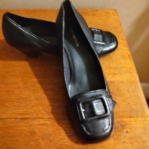 Black Buckle Heels